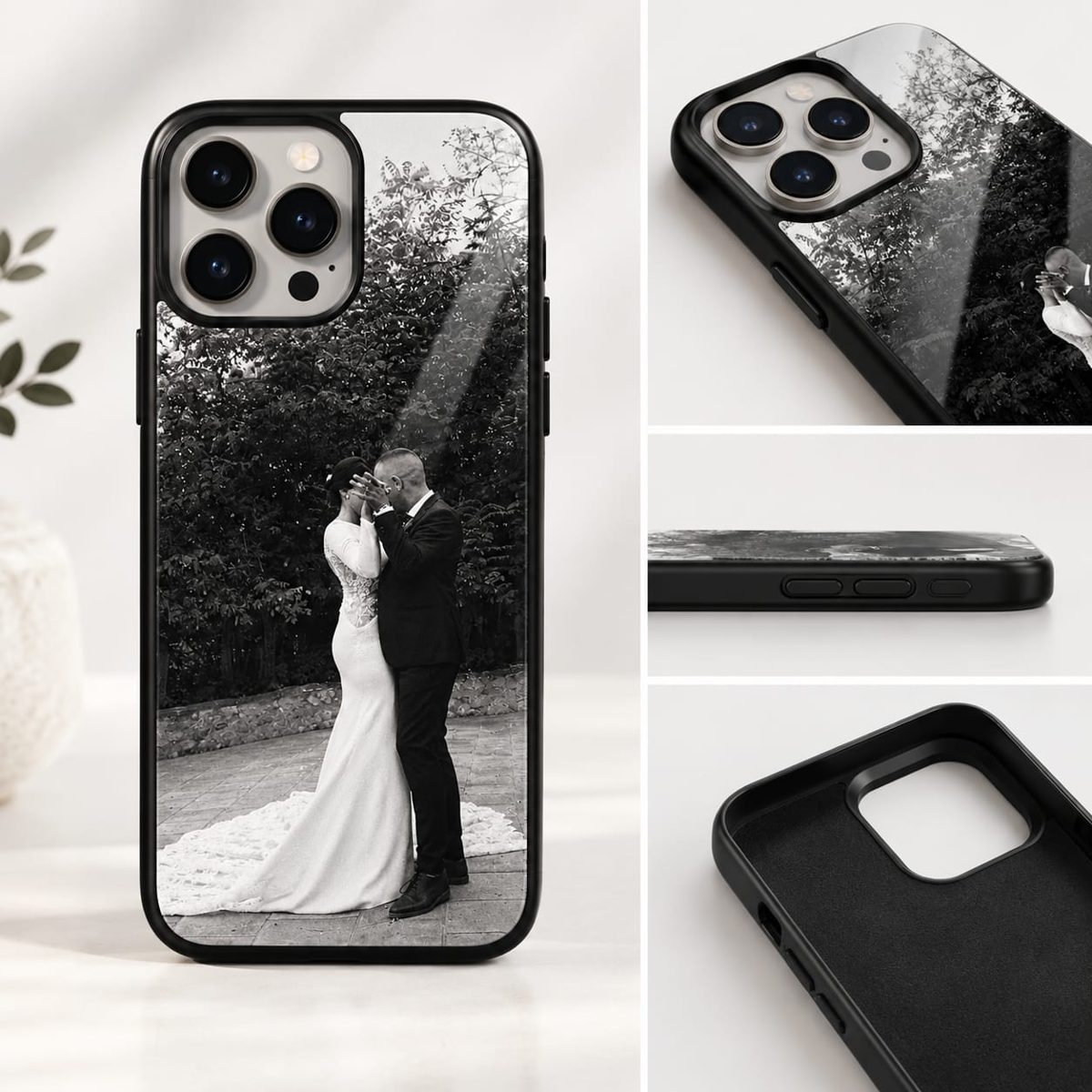 Coque de mariage sous plusieurs angles